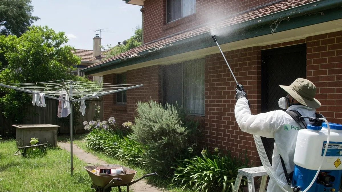 General pest treatment around eaves
